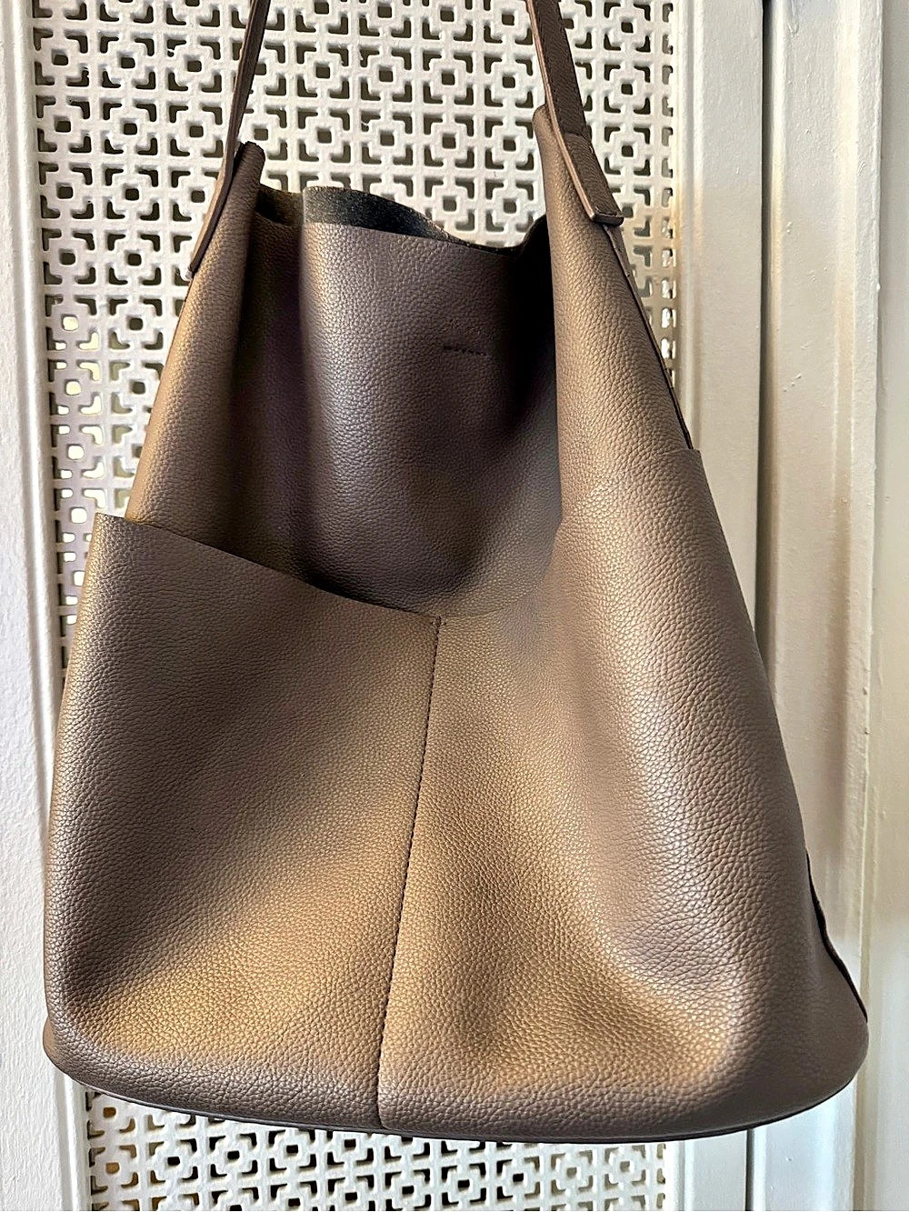 Oak + Fort Leather Brown Hobo Bag